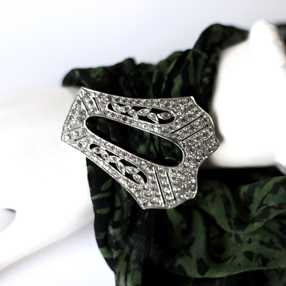 Nov-E-Line 1930s old Hollywood glamour sash or scarf buckle